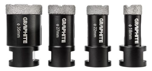 Graphite Körkivágó készlet, gyémántos, M14, 18,22.27,35mm