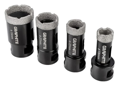 Graphite Körkivágó készlet, gyémántos, M14, 18,22.27,35mm
