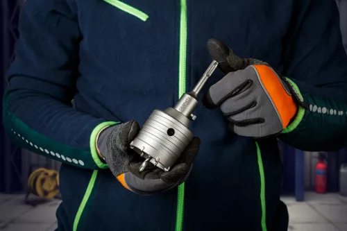 Graphite Koronafúró, körkivágó, 65mm, SDS-Plusszárral és központfúróval