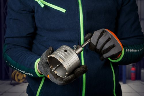 Graphite Koronafúró, körkivágó, 80mm, SDS-Plusszárral és központfúróval