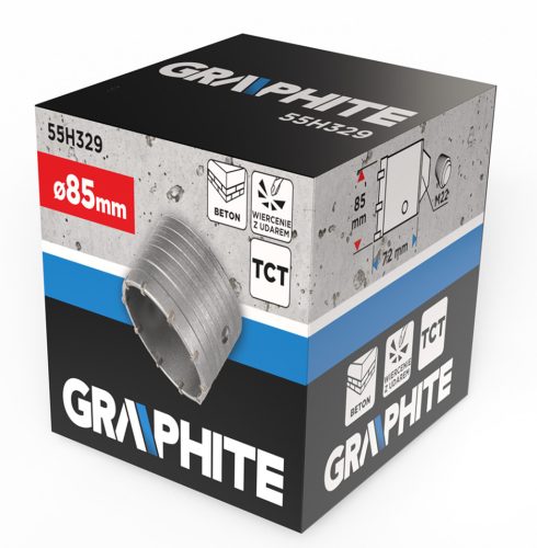 Graphite Koronafúró, körkivágó, 85mm, M22