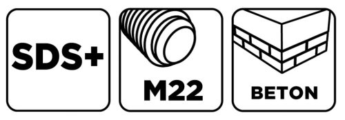 Graphite Koronafúró, körkivágó adapter, SDS-Plus szárral, központfúróval, m22, 110mm