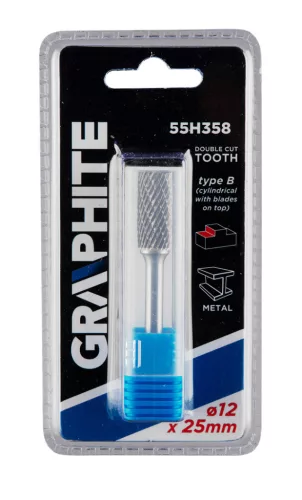 Graphite turbómaró keményfém hengeres, frontélezéssel 12x25x6 B típus