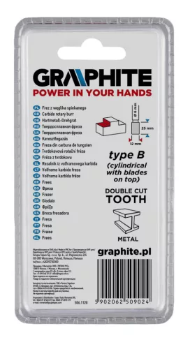 Graphite turbómaró keményfém hengeres, frontélezéssel 16x25x6 B típus