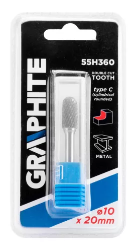 Graphite turbómaró keményfém hengeres, élletöréssel 10x20x6 C típus