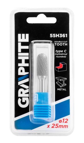 Graphite turbómaró keményfém hengeres, élletöréssel 12x25x6 C típus