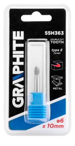 Graphite turbómaró keményfém csepp, ovális, 6x10x6mm E típus