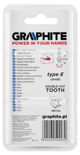 Graphite turbómaró keményfém csepp, ovális, 6x10x6mm E típus