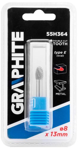 Graphite turbómaró keményfém csepp, ovális, 8x13x6mm E típus