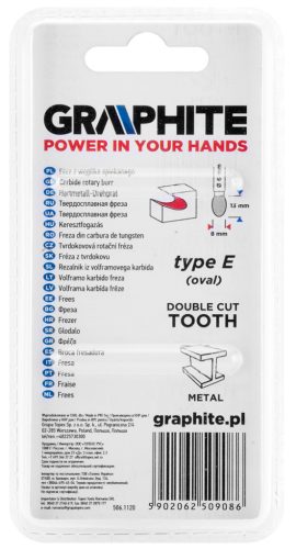 Graphite turbómaró keményfém csepp, ovális, 8x13x6mm E típus