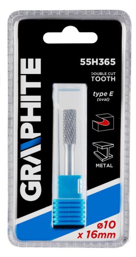 Graphite turbómaró keményfém csepp, ovális, 10x16x6mm E típus