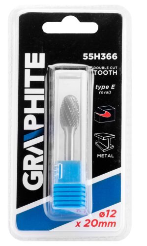 Graphite turbómaró keményfém csepp, ovális, 12x20x6mm E típus