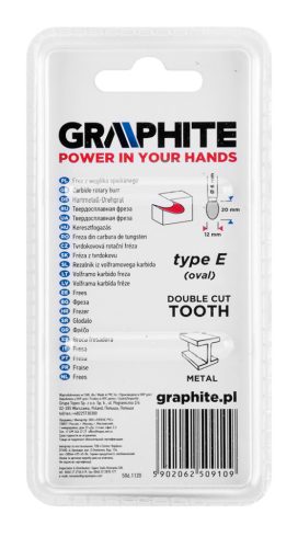 Graphite turbómaró keményfém csepp, ovális, 12x20x6mm E típus