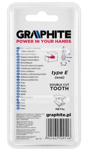 Graphite turbómaró keményfém csepp, ovális, 14x22x6mm E típus