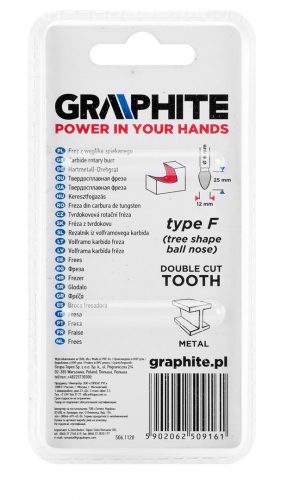 Graphite turbómaró keményfém csúcsíves 12x25x6 F típus