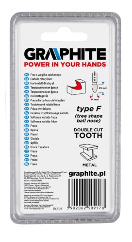 Graphite turbómaró keményfém csúcsíves 12x25x6 F típus