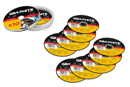 Graphite Vágókorong fémhez 115x1x22.2mm, 10db, 41A60-T-BF, INOX