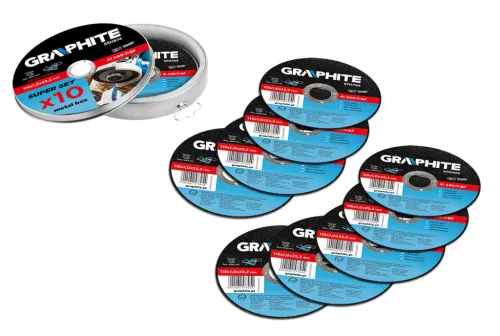 Graphite Vágókorong fémhez 115x1x22.2mm, 10db, 41A60-T-BF