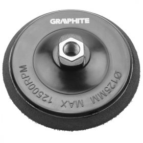 Graphite gumitányér 125mmxM14 tépőz. sarokcsiszolóhoz
