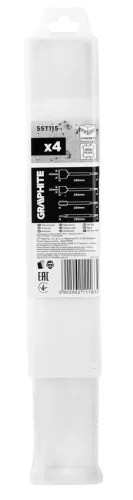 Graphite Vésőkészlet, SDS-Plus, 4db-os