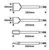 Graphite Vésőkészlet, SDS-Plus, 4db-os