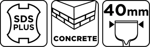 Graphite Laposvéső SDS-Plus, 40x14x250mm