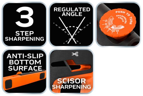 Neo Tools Élező késekhez és ollókhoz, állítható dőlésszöggel