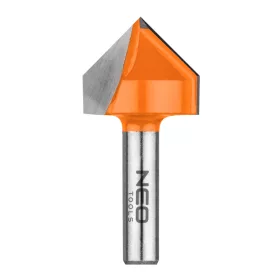 Neo Tools Felsőmaró kés, V-horonymaró 25.4x25.4mm, 8mm