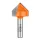 Neo Tools Felsőmaró kés, V-horonymaró 25.4x25.4mm, 8mm