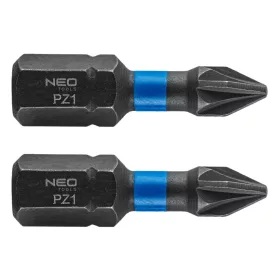 Neo Tools Torziós ütvecsavarozó bit PZ1x25mm, 2db