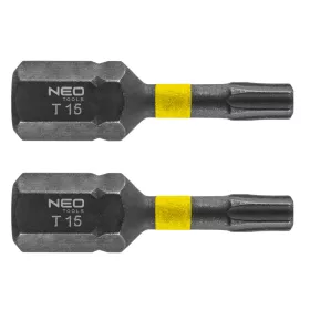 Neo Tools Torziós ütvecsavarozó bit Torx 15x25mm, 2db