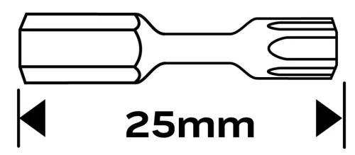 Neo Tools Torziós ütvecsavarozó bit Torx 15x25mm, 2db
