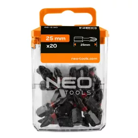 Neo Tools Torziós ütvecsavarozó bit PH1x25mm, 20db