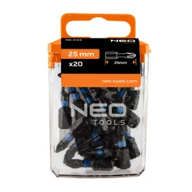 Neo Tools Torziós ütvecsavarozó bit PZ1x25mm, 20db
