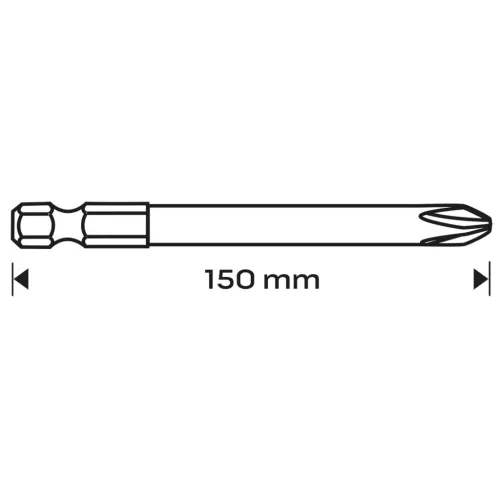 Neo Tools Csavarhúzó bit PZ3, 150mm, 1/4"