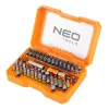 Neo Tools Csavarhúzó bitkészlet, 60db, bitek 25mm-58db, mágneses bittartók 2db