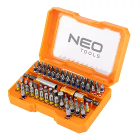   Neo Tools Csavarhúzó bitkészlet, 60db, bitek 25mm-58db, mágneses bittartók 2db