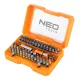 Neo Tools Csavarhúzó bitkészlet, 60db, bitek 25mm-58db, mágneses bittartók 2db