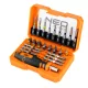 Neo Tools Csavarhúzó bitkészlet, 31db, bitek 25mm-15db, bitek 50mm-15db, bittartó