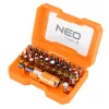 Neo Tools Csavarhúzó bitkészlet, 32db, bitek 25mm-30db, adapter 1/4", mágneses bittartó