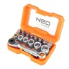Neo Tools Dugókulcskészlet és csavarhúzó bitkészlet, 24db