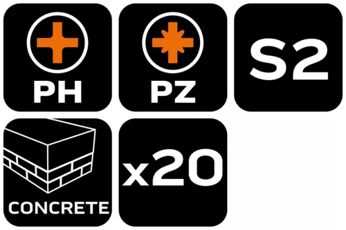 Neo Tools Fúró-csavarbehajtó készlet, 20db