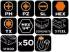 Neo Tools Fúró-csavarbehajtó készlet, 50db