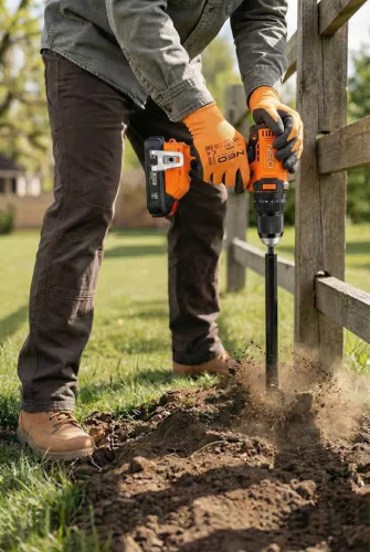 Neo Tools Földfúró szár, 80x600mm, 3/8" hatszög befogó, hálózati és akkus fúrógépekhez