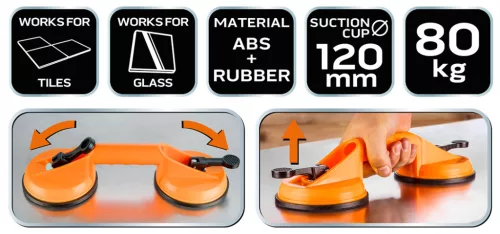 Neo Tools Vákumos táblaemelő, üveghez, csempéhez, lakkozott felületekhez 80KG