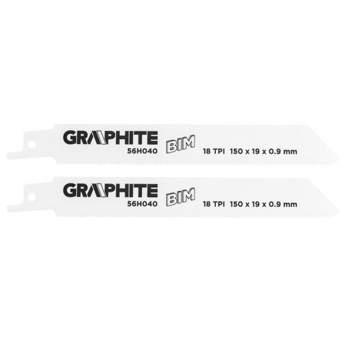 Graphite Orrfűrészlap, BI-Metal, 150x19x0.9mm, 18TPI, 2db