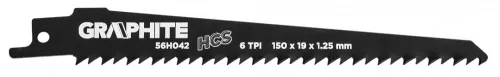 Graphite orrfűrészlap hcs 150x19x1,25 6tpi 2db/csomag