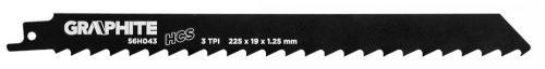 Graphite orrfűrészlap hcs 225x19x1,25 3tpi 2db/csomag