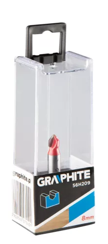 Graphite Felsőmaró kés, V-horonymaró 8x8mm, 8mm