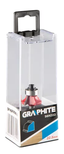 Graphite Felsőmaró kés, kerekítő 22.5x9mm, 6mm